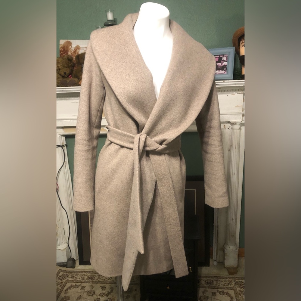 Ann Taylor Taupe Wrap Trench Coat